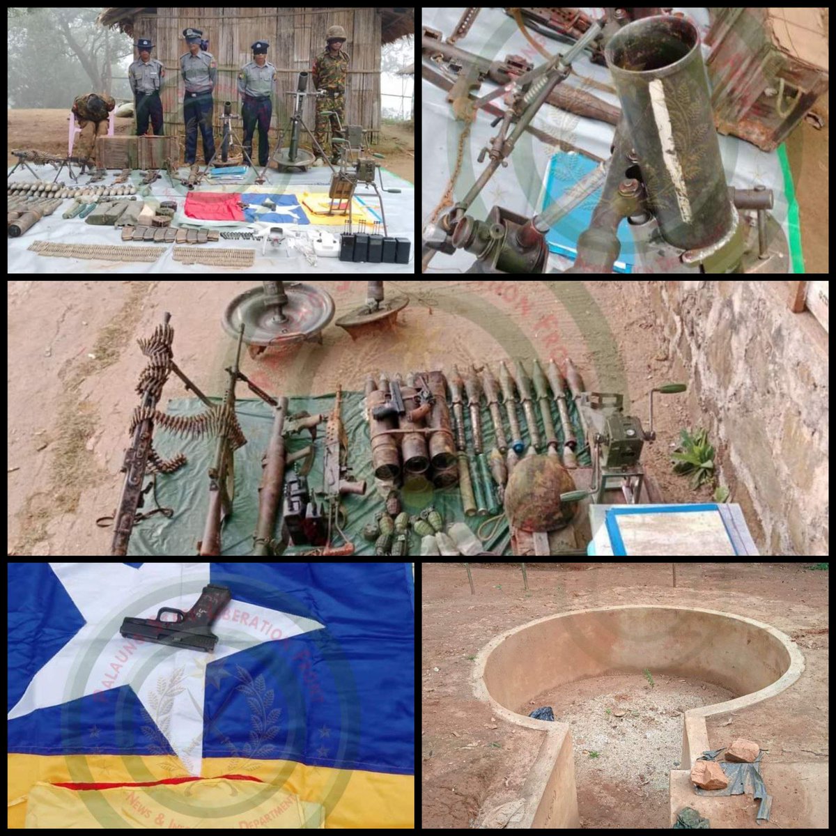 MannShein1's tweet photo. PSLF/TNLA and PDF raided & seized junta terrorists station in Lelgyi vlg,#Kyaukme Twp at 11:35hrs,Dec7. 3 police,2 terrorists're captured as war prisoners,seized weapons& Khonone junta terrorists station was also seized in #Munton Twp on Dec7 evening . KTM
#2023Dec8Coup https://t.co/C6b0esogjY