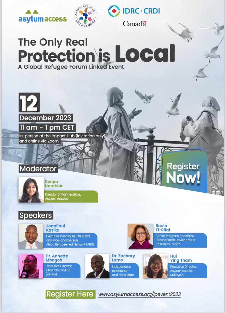 Excited to cohost alongside @asylumaccess the localized protection event at Impact Hub in Geneva on the 12th! Let's come together to strengthen efforts for refugee rights. Looking forward to an inspiring discussion! Register Here: asylumaccess.org/lpevent2023 #LocalizedProtection