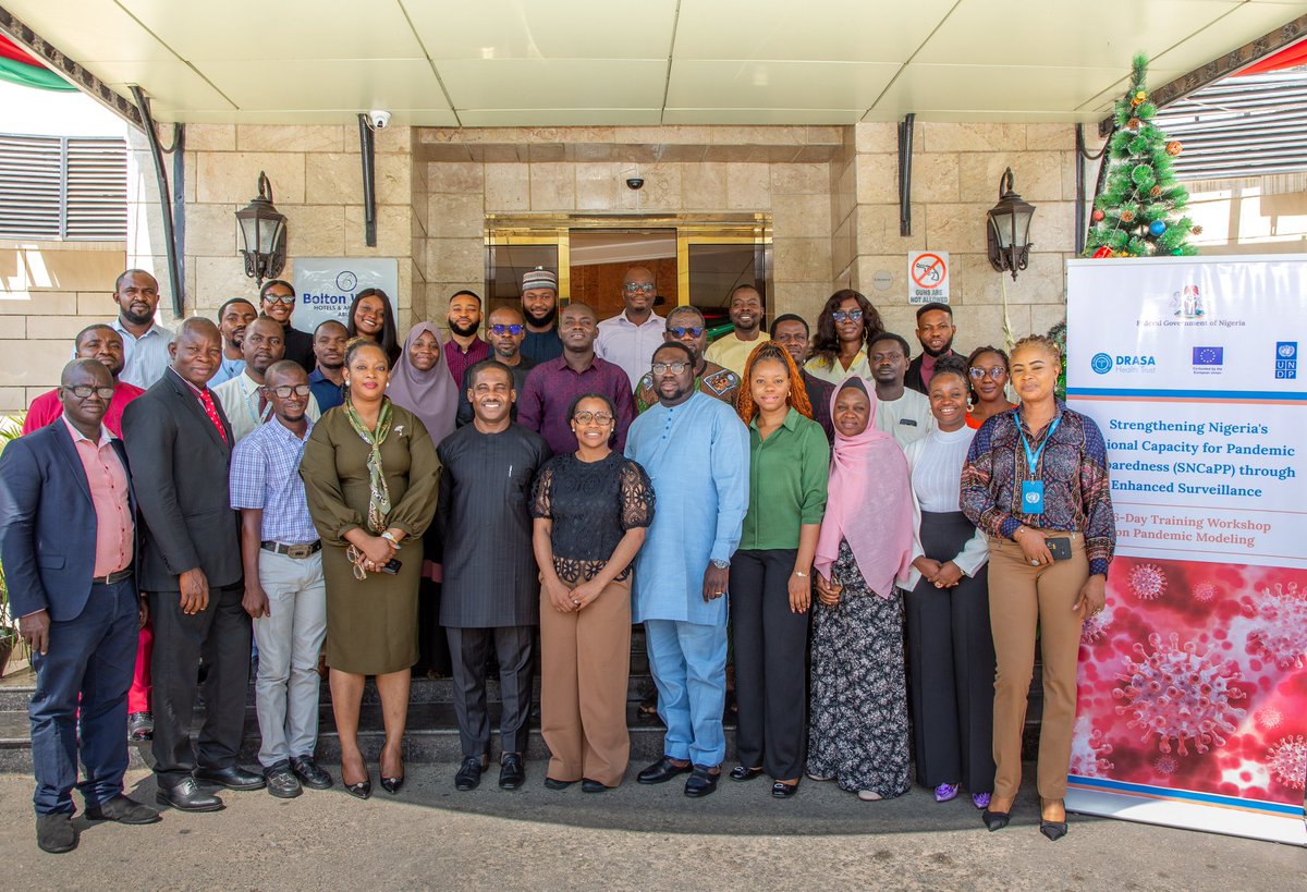 drasatrust's tweet photo. This week, we kicked off a pandemic modeling training program for experts from Nigeria's top public health institutions.

This is in line with our mission at DRASA to develop health champions who are equipped to predict and prepare for the future of epidemics. https://t.co/EEoEHUAw88