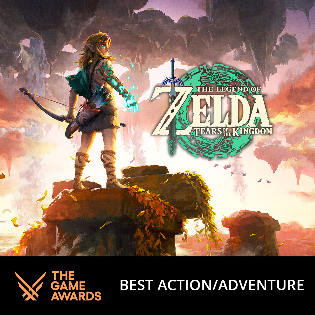 Ein episches Abenteuer, in dem eure Vorstellungskraft alles verändern kann. The Legend of #Zelda: #TearsOfTheKingdom wurde in der Kategorie „Bestes Action-Adventure-Spiel“ bei den diesjährigen #TheGameAwards ausgezeichnet!