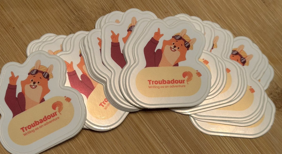 Lkennedy37's tweet image. Happy surprise in the mail finding these gems from @nanomonx . Will definitely be sharing with classes who are creating amazing stories with Troubadour. #StickerFun