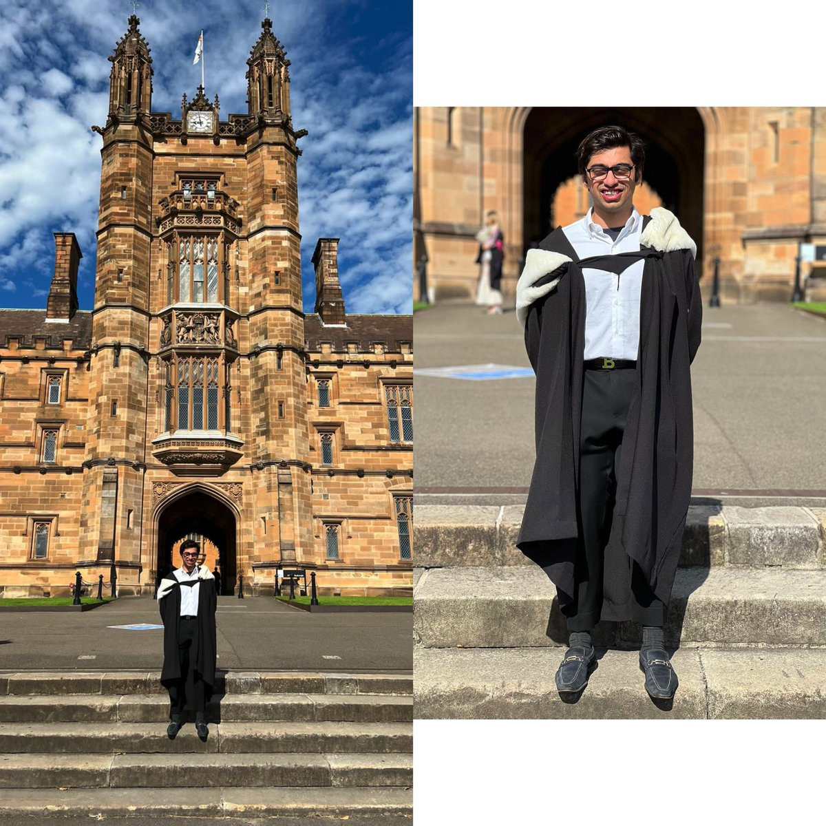 Raising a toast to my brother's triumph at the University of Sydney. Your cap isn't the only thing soaring here's to reaching new heights and making dreams take flight. 🎓

@sydney_uni 

#usydgrad2023 
#proudsibling