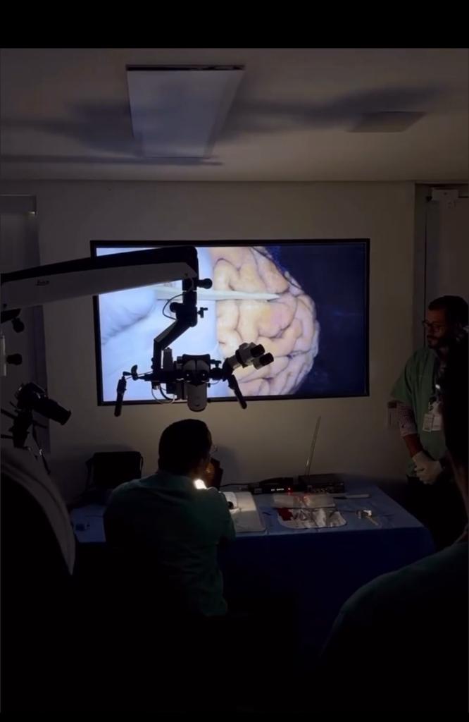 HUReinaSofia's tweet photo. 🔬🧠El neurocirujano del @HUReinaSofia Cristóbal Blanco ha participado recientemente como profesor en un curso en Brasil🇧🇷 sobre #AnatomíaMicroquirúrgica de fibra blanca del cerebro. https://t.co/etHcrKtO3g