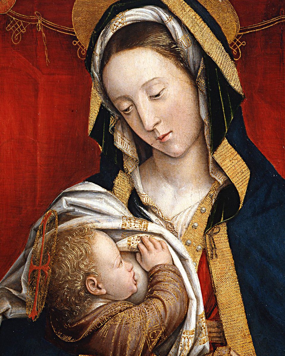 UffiziGalleries's tweet photo. Un'opera piemontese di inizio Cinquecento: la Madonna del Latte di #DefendenteFerrari, un artista che qui guarda alla pittura d'oltralpe!
Magnifiche la resa delle vesti e di certi dettagli come l'aureola in scorcio di Gesù e le perle del manto di Maria.
#8dicembre https://t.co/8NTtJbqORy