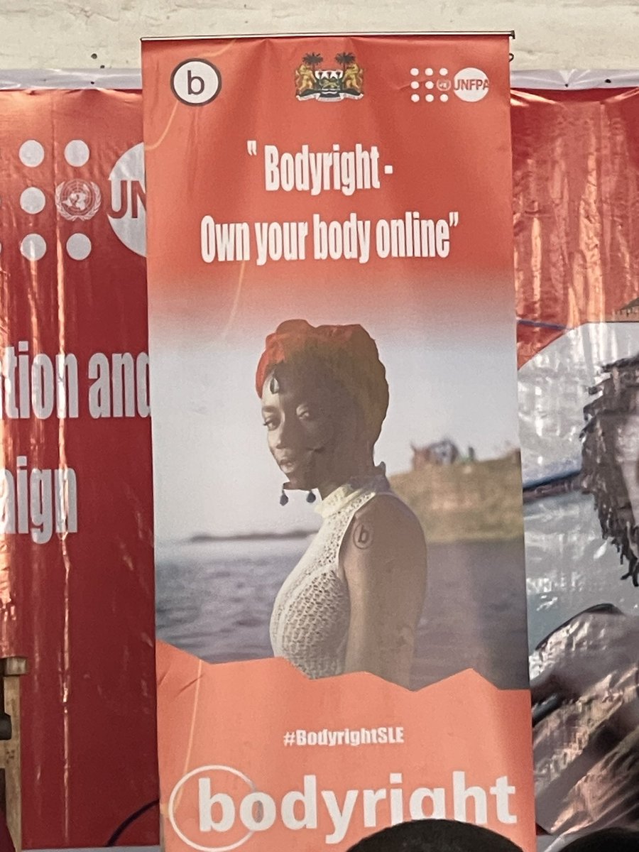 We are at #UNFPASL youth-led dialogue on #GBV & launch of the #Bodyright campaign with our Minister of gender and children affairs @lsataMahoi  Fambul dem duya, let’s join hands to raise awareness about online violence against women in Sierra Leone. #bodyright #bodyrightSLE