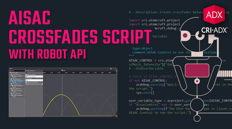 CRI_Middleware's tweet photo. It is often needed to use an AISAC to crossfade between the tracks of a Cue (when blending RPM loops for an engine sound, adding levels of intensity to a rainy ambience etc.)
Now there is a script to do it automatically!
https://t.co/xEeMAcyTeW
#gameaudio #gamedev #adx2 https://t.co/QcgYfxfgui