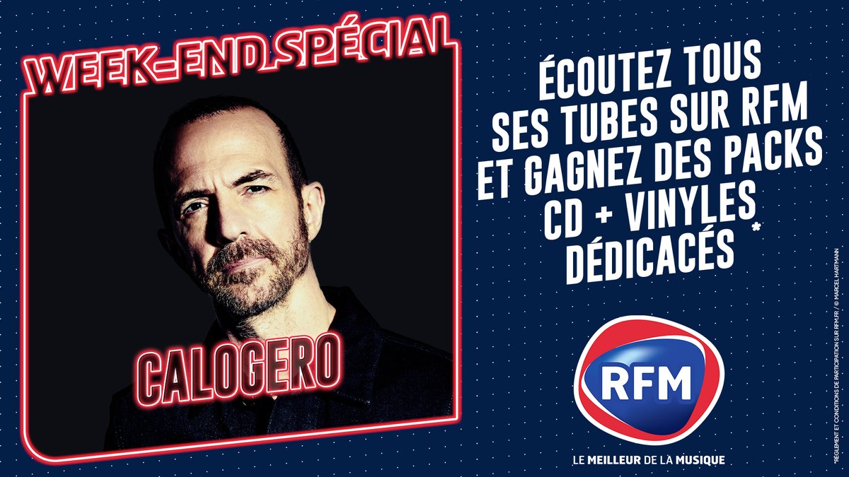 RFMFrance's tweet photo. [#Événement] 💥 Ce week-end, @calogerofficiel est à l'honneur sur #RFM ! ✨

🎧 Écoutez tous ses tubes, gagnez des packs CD et vinyles dédicacés 💿, et revivez en vidéo sur la page #FacebookRFM sa #RFMSessionVIP enregistrée il y a quelques jours à Strasbourg ! 😍 #RestezALécoute https://t.co/CrDGoLEdXN