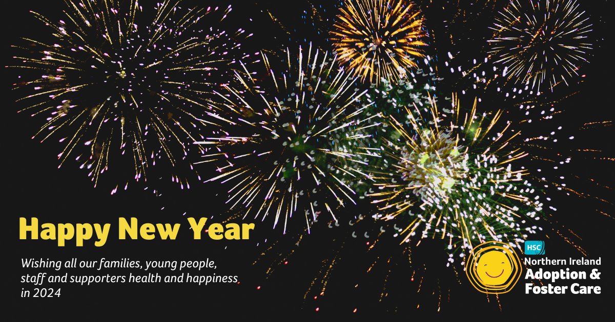Wishing you a very Happy and Peaceful New Year🎉
From all of us at HSC NI Adoption & Foster Care

#HappyNewYear #2024 #HSCNIFosterCare #HSCNIAdoption