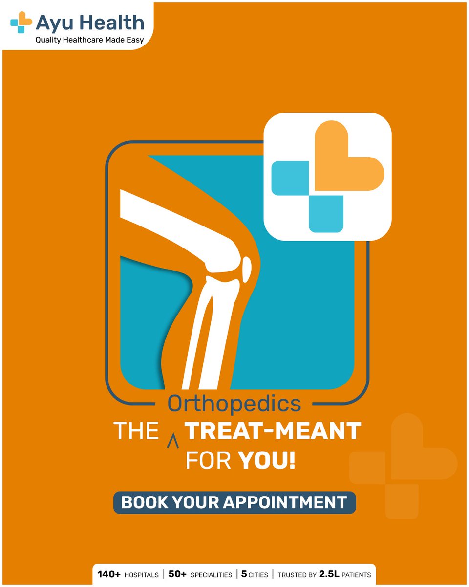 HealthAyu's tweet image. Does your feet tap on your favourite music but your knees don’t support. No worries anymore. Our Orthopedic specialists are just a call away.

Contact us at : +91 636-610-0800

#AyuHealth #Orthopedics #KneeProblems #Jointpain #QualityHealthcare #HealthPackage #healthcareathome