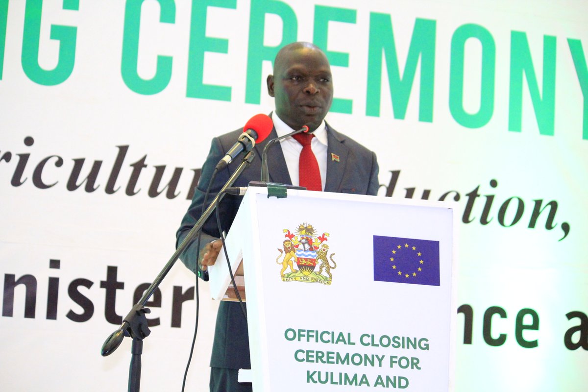 FAOMalawi's tweet photo. #KULIMA #Afikepo
"We are thankful to @EUinMalawi for supporting us to implement #KULIMA &amp; #Afikepo. This has been a lifeline for 🇲🇼because it has improved agricultural productivity &amp; ensured #food &amp; #nutritionsecurity at household level", Guest of Honour, Simplex Chithyola Banda. https://t.co/n2rPSeB1an