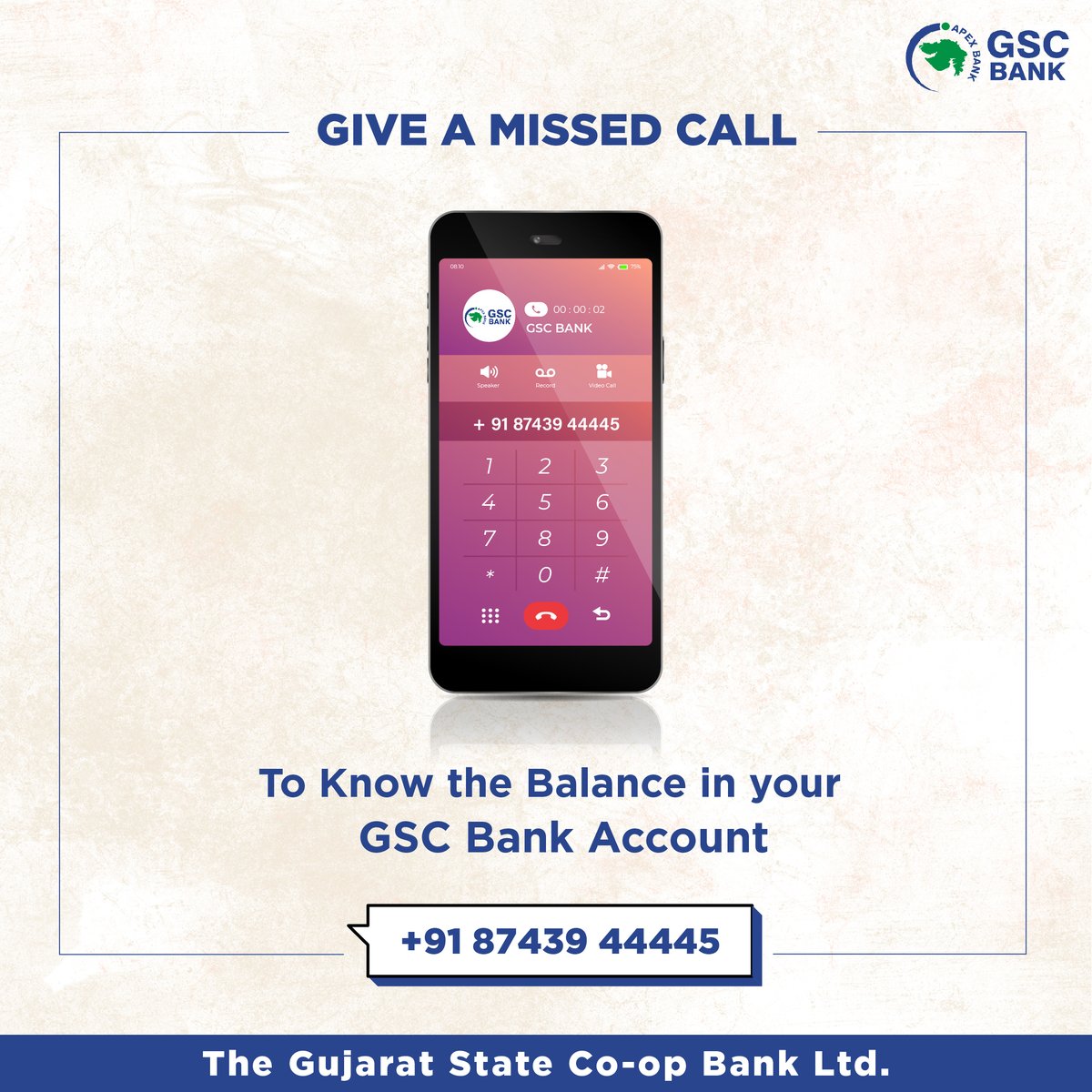 GSCBank's tweet photo. To Know the Balance in Your GSC Bank Account Just Give a Missed Call To +91 8743944445.
Accessible anywhere 24×7.
#GSCB #BalanceInquiry #GiveMissedCall #MissedCall https://t.co/4jE3omxdV7