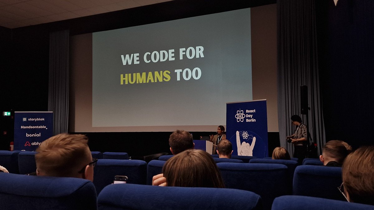 EMDD - Empathy Driven Development 

With the talk from @manjula_dube I totally agree. Working empathetic together makes your code better. And improves the climate inside the team/company.

Build apps, not walls.
#reactdayberlin