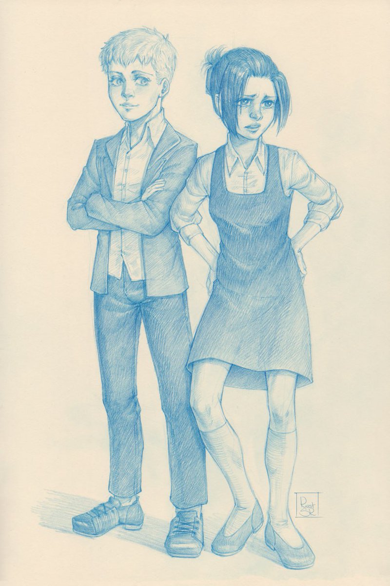 RustSRart1's tweet photo. Kids 🤍

#gabibraun #falcogrice #aot #AttackOnTitan #sketch #sketchbook https://t.co/L1Hv08tWG8