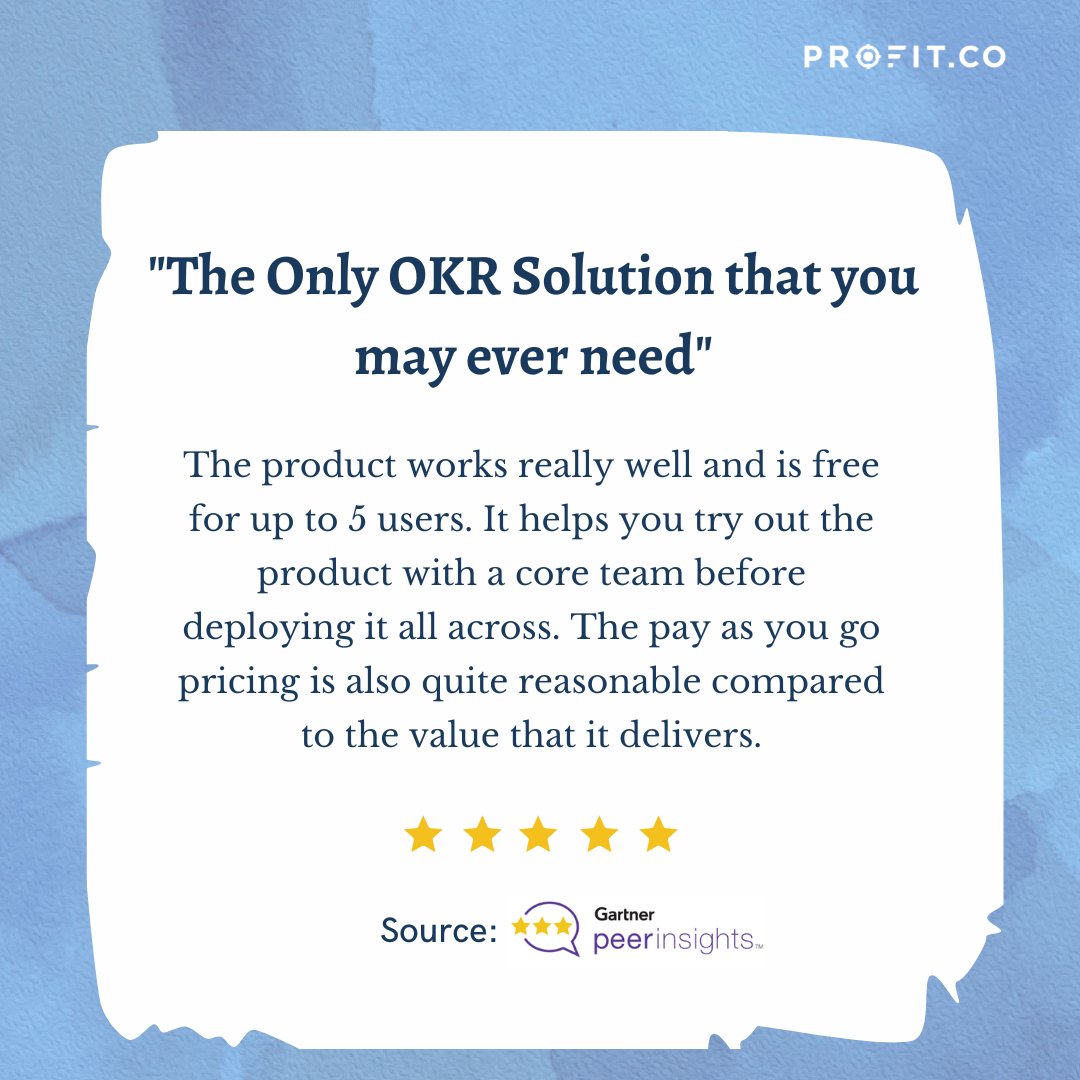 profit_co's tweet image. Thanks for your valuable feedback.
Your reviews are our driving force, inspiring us to push further and deliver excellence.

#okr #profitco #okrsoftware #customerexperience #goalsetting