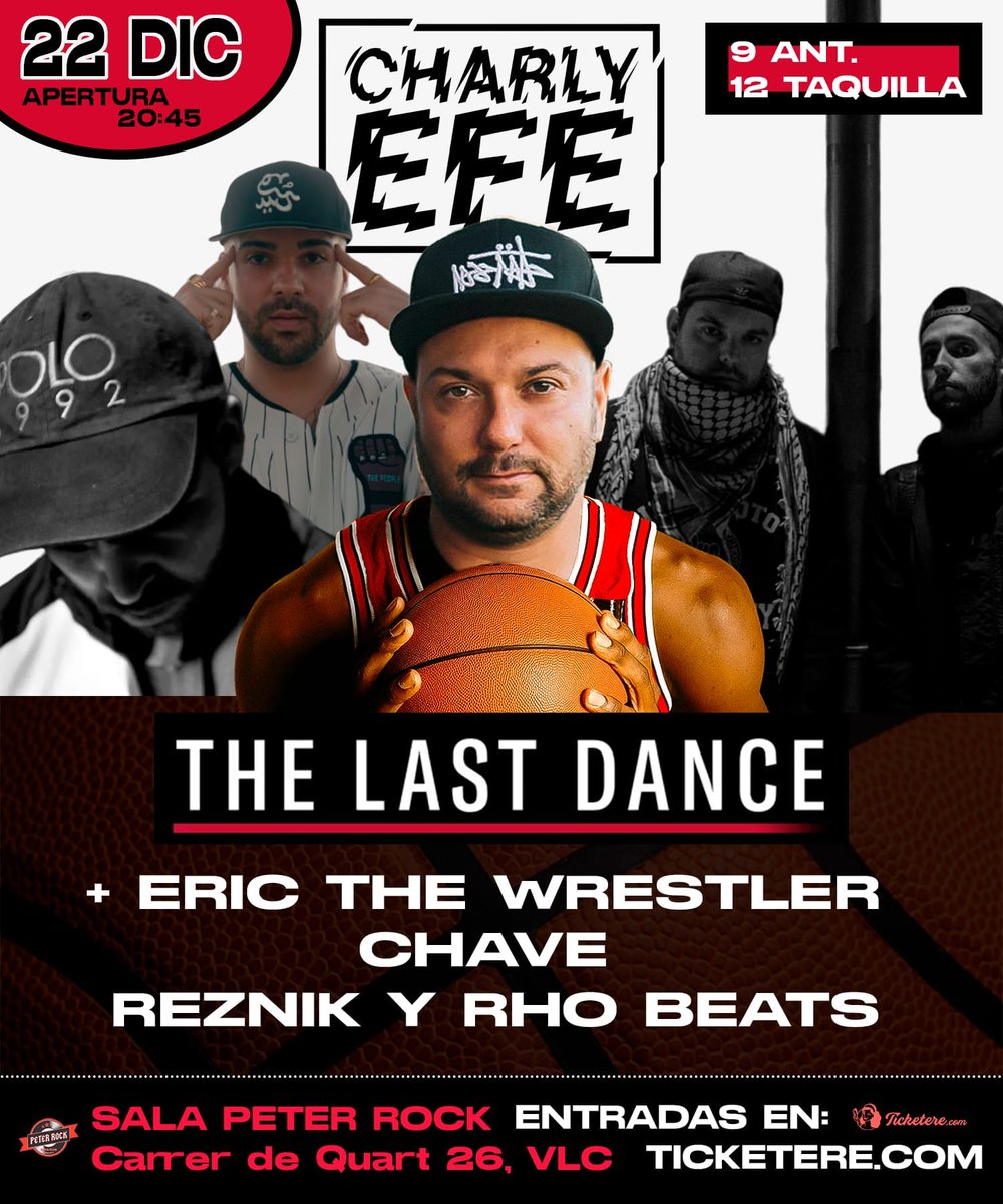 ZMBCREWVLC's tweet photo. THE LAST DANCE 22/12
@ReZnikZMB &amp; @Rhobeats  presentarán "Inconforme" con un cartel de lujo en la "despedida" de la carrera en solitario de @charlyefe1979 
junto a @chaveakametrik presentando "Capitáno del popolo"y #Erickthewrestler  

⬇️⬇️ENTRADAS⬇️⬇️
https://t.co/tJCSP5qoXJ https://t.co/JNXYfuTrDI