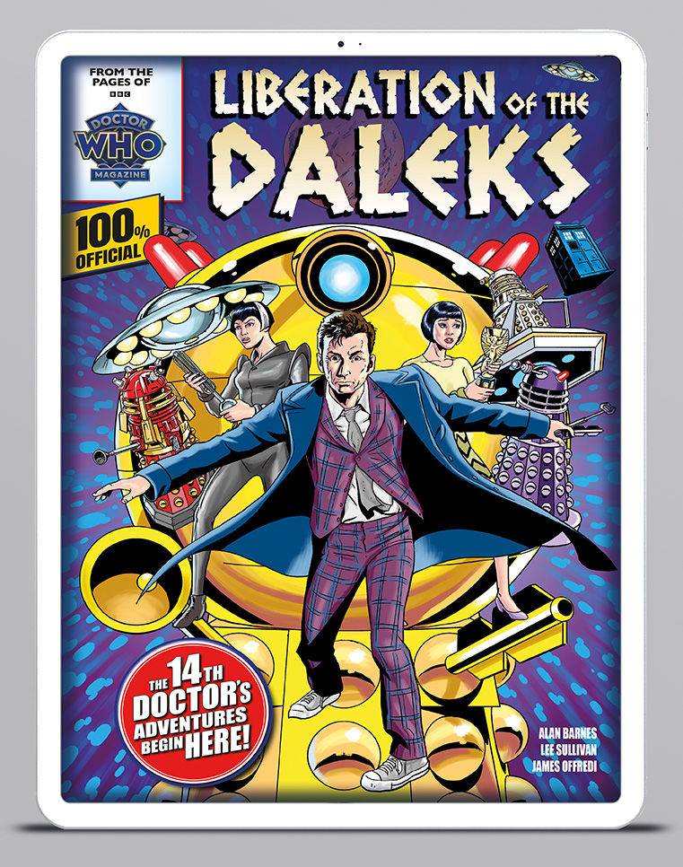 Digital Edition of DOCTOR WHO: LIBERATION OF THE DALEKS is now available worldwide from Pocketmags. Grab the 14th Doctor's first official comic strip adventure today at pktmags.com/LotDaleks #DoctorWho #Daleks