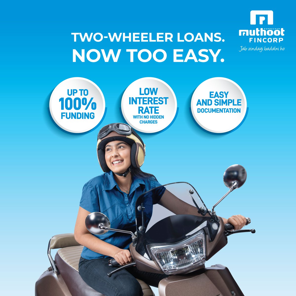MuthootIndia's tweet image. Your favourite ride is just a simple process away. Own your two-wheeler with Muthoot FinCorp’s fast and easy two-wheeler loans. For more details, call 1800 102 1616 or give a missed call to 80869 80869.

#TwoWheelerLoans #MuthootFinCorp #MuthootPappachanGroup #MuthootBlue