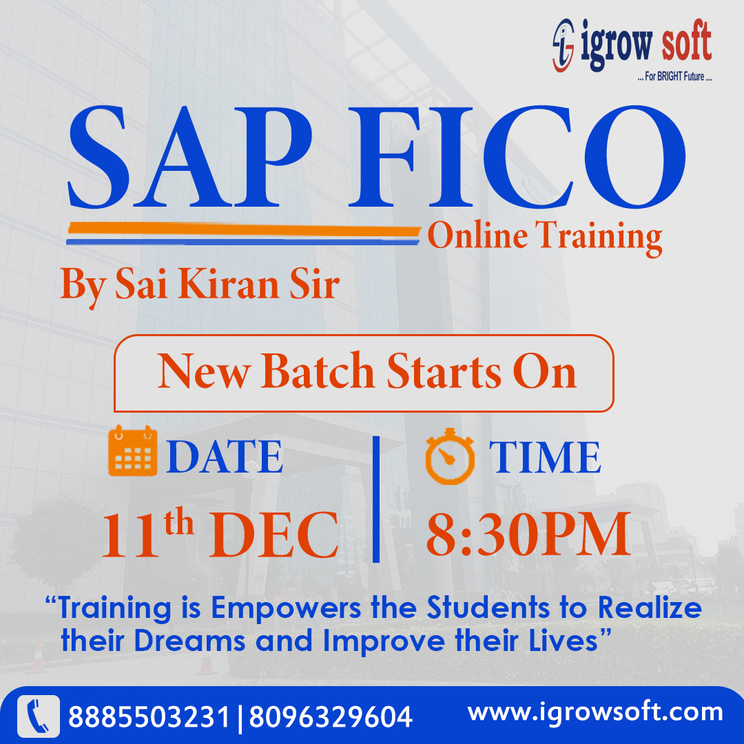 igrowsoftindia's tweet image. SAP FICO Online Training New Batch Starts By Saikiran Sir|Igrowsoft
Visit:igrowsoft.com/sap-fico-train…
Call Us:+918885503231|8096329604
Email: igrowsoft.yours@gmail.com

#sapfico #SAPFICOcoursefees
#toptraininginstituteforsapfico