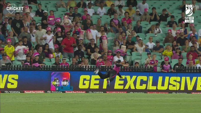 What a save at crucial moment of the match... 📹 Credits: Twitter/cricketcomau