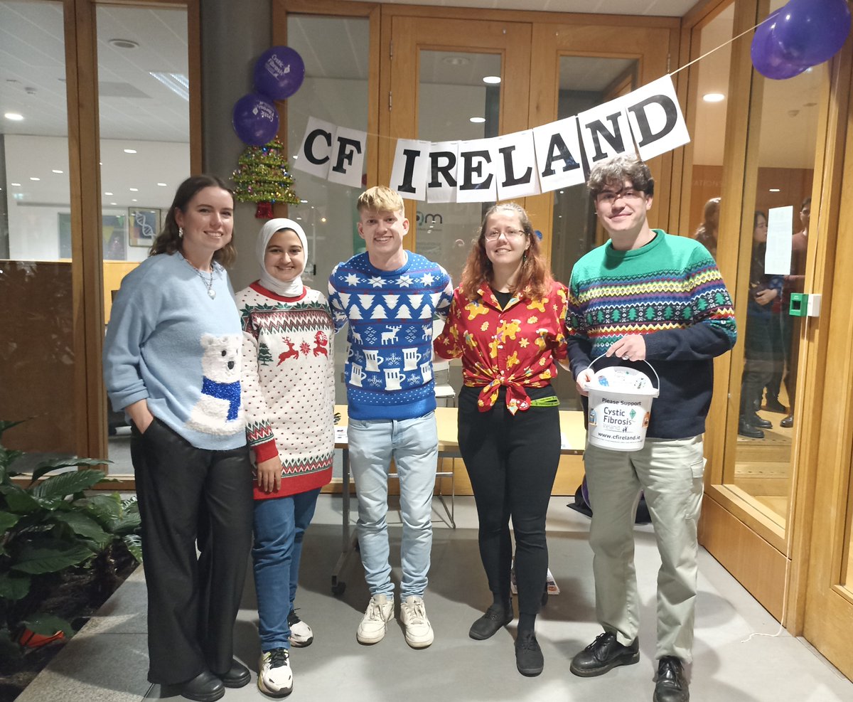 JDrabinska's tweet photo. We kicked off the 🎄🎁Christmas Jumper Day 4 CF 🎁🎄 a little early this year with our @UCD_Conway Christmas Party 🎉! Lots of amazing jumpers and a wonderful community supporting @cf_ireland. Thank you to @eimsryan and her Social Committee for helping organize this! #CJD4CF2023 https://t.co/oEvLXbJs9D
