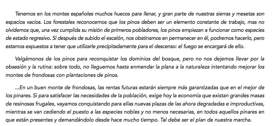 cozarcasta's tweet photo. La siguiente cita de D. Luis Ceballos, uno de los principales impulsores del Plan General de Repoblación Forestal, expone de forma elocuente el criterio a seguir en las circunstancias de la época. Era el año 1939. (Extracto de la publicación previa) https://t.co/pYwvjK2zIa
