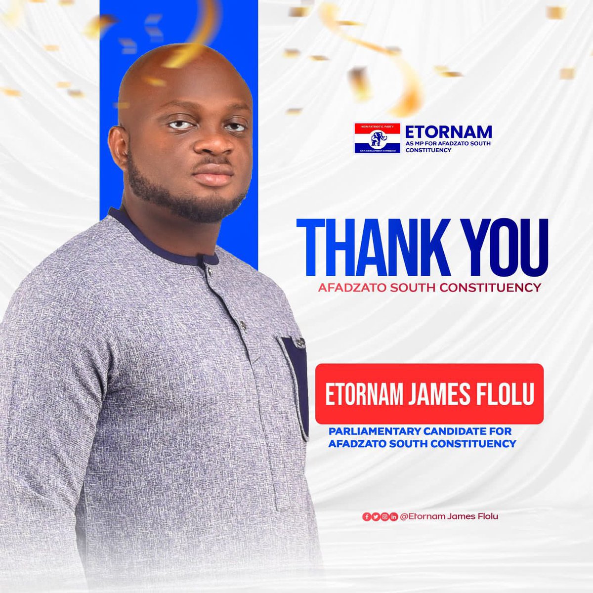 To the good people of Afadzato south and beyond , I say thank you akpe na mi
Your massive endorsement is an indication that #itispossible and #togetherwecan.