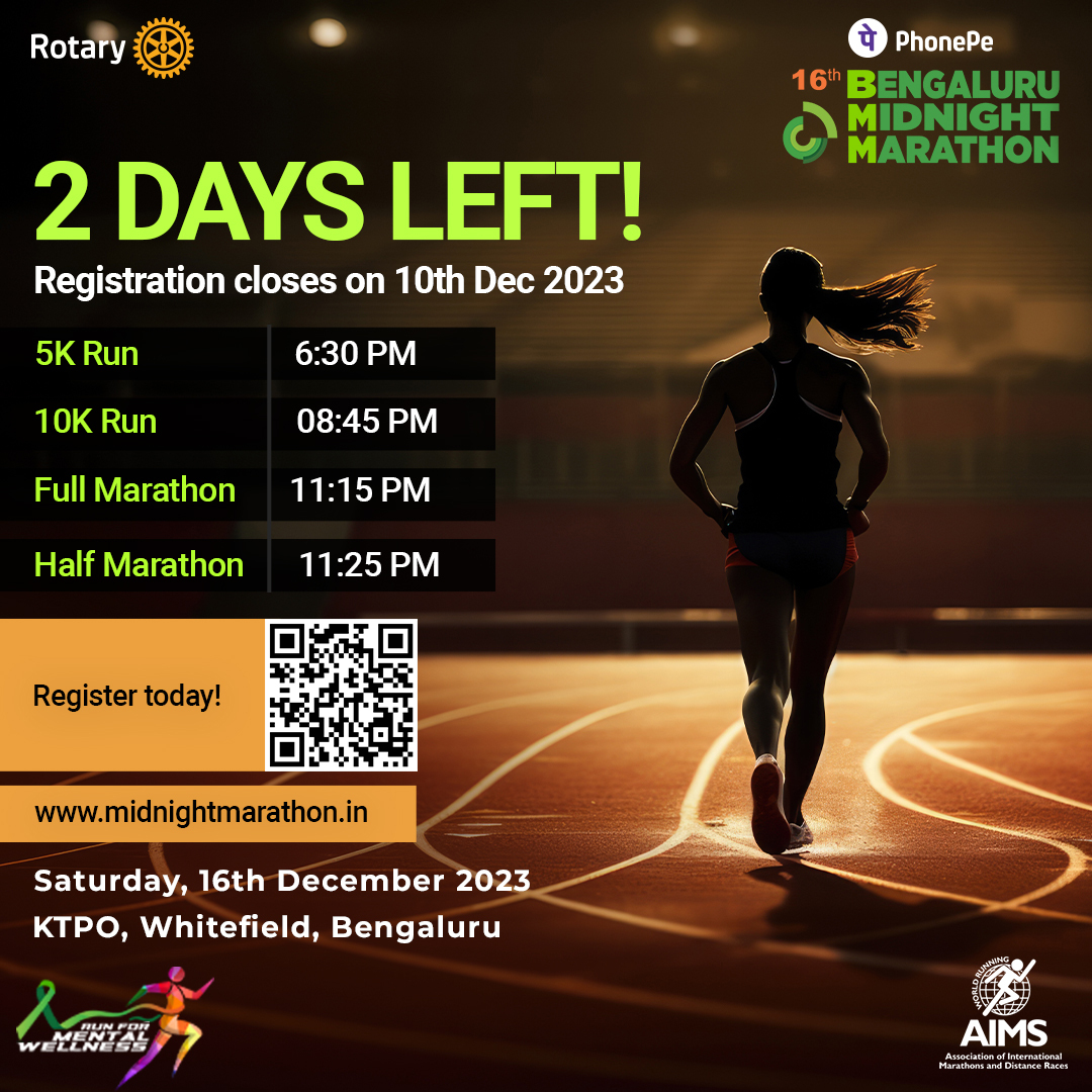 2 days until you can register to run under the stars. Hurry up! Are your running gears ready?

Register today: bit.ly/3FCqqST

#BMM #RegisterNow #runformentalwellness