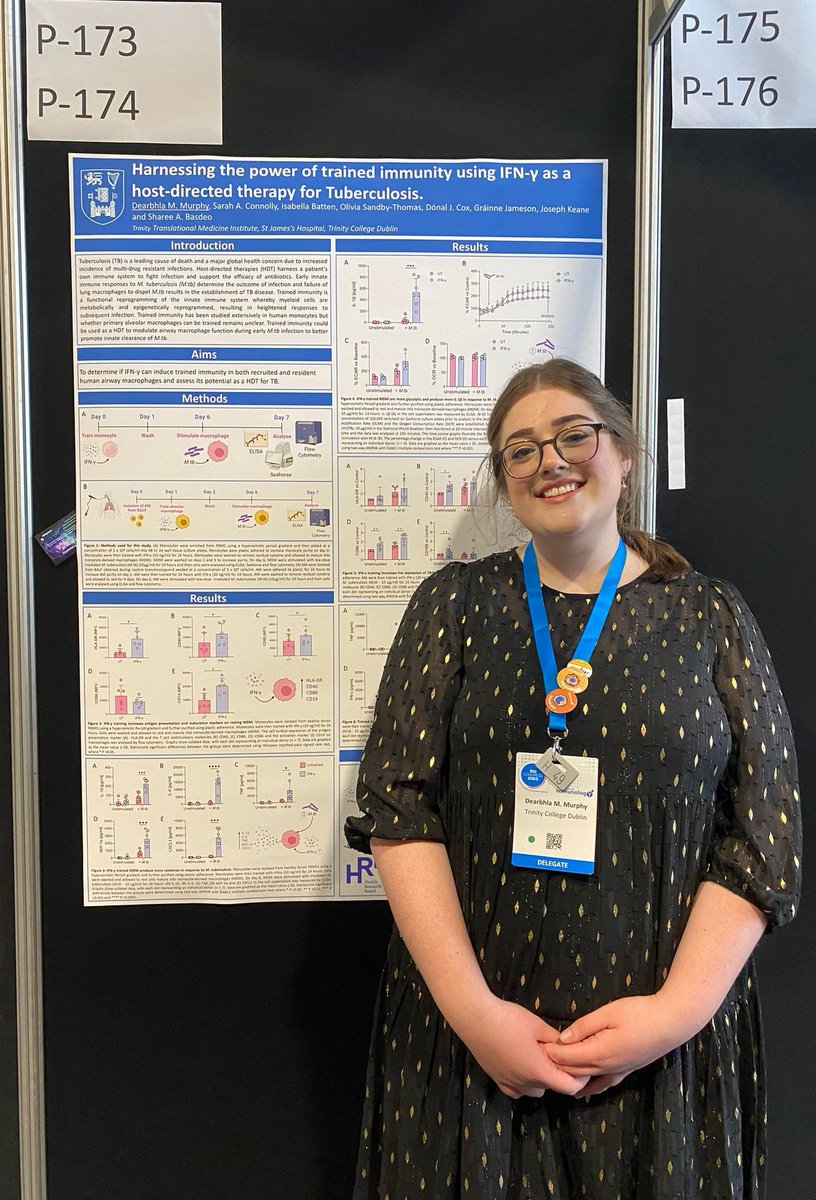 Had a ball visiting Belfast for #BSI23 with my lovely lab group this year! 

I presented lots of new data showing that IFN-Y induces trained immunity in human monocytes and alveolar macrophages and how this may be beneficial as a host-directed therapy for M. tb infection! 🫁 🦠