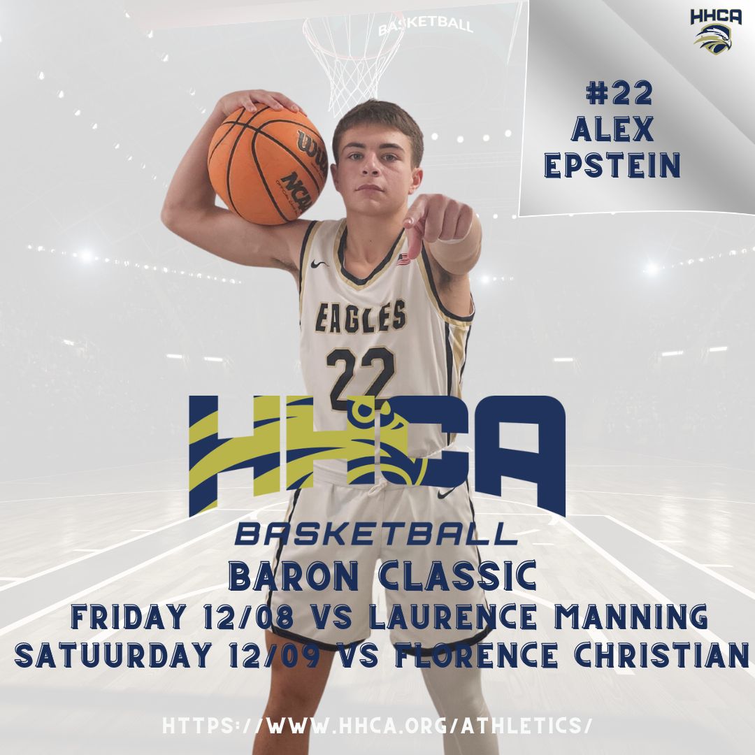 HHCA Boys Basketball (@hhcabasketball) on Twitter photo This weekend we travel to Sumter, SC to play in the #BaronClassic
Friday 12/8 vs. <a href="/LMAAthletics/">Laurence Manning Athletics</a> at 5:30 PM
Saturday 12/9 vs. <a href="/FCS_Eagles/">Florence Christian School Athletics</a> at 1 PM
*game times subject to change This weekend we travel to Sumter, SC to play in the #BaronClassic
Friday 12/8 vs. <a href="/LMAAthletics/">Laurence Manning Athletics</a> at 5:30 PM
Saturday 12/9 vs. <a href="/FCS_Eagles/">Florence Christian School Athletics</a> at 1 PM
*game times subject to change