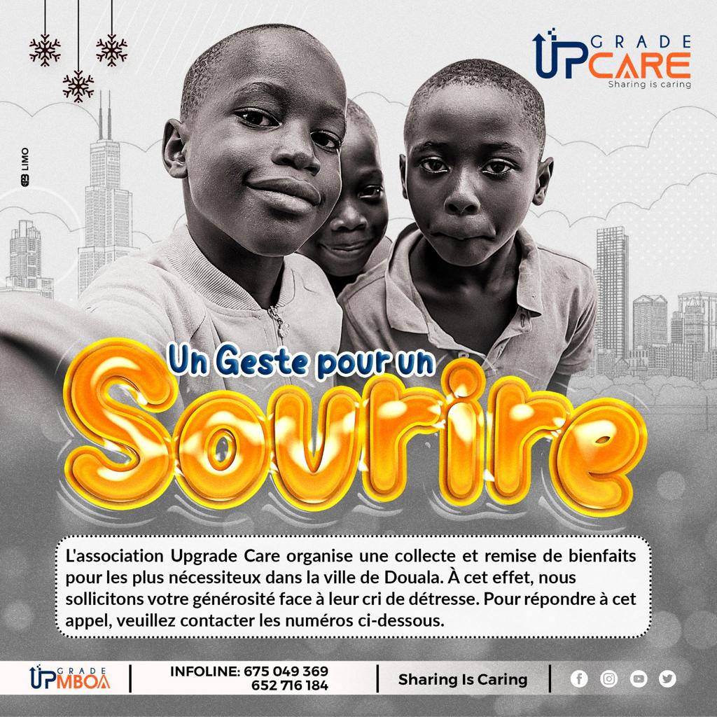 Redonner le sourire à ces orphelins est l'objectif premier de l'association <a href="/UpgradeCare/">UPGRADE-CARE</a> et elle a encore besoin de toi car ensemble on est plus fort👌
L'association organise une descente en ce mois de décembre et compte sur ton geste qui pourra apporter le sourire à plus d'un 🙏