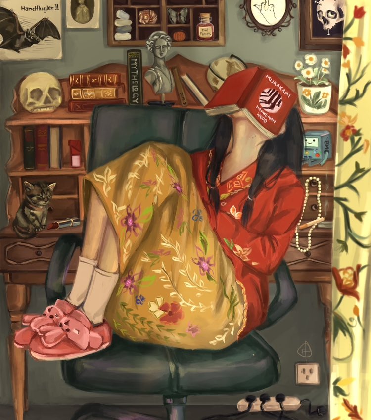 whiteyedcat's tweet image. Hello I’m presenting to you, my final painting of the year, 

“Is Mum Ready Yet?”, available on @exchgART ✨