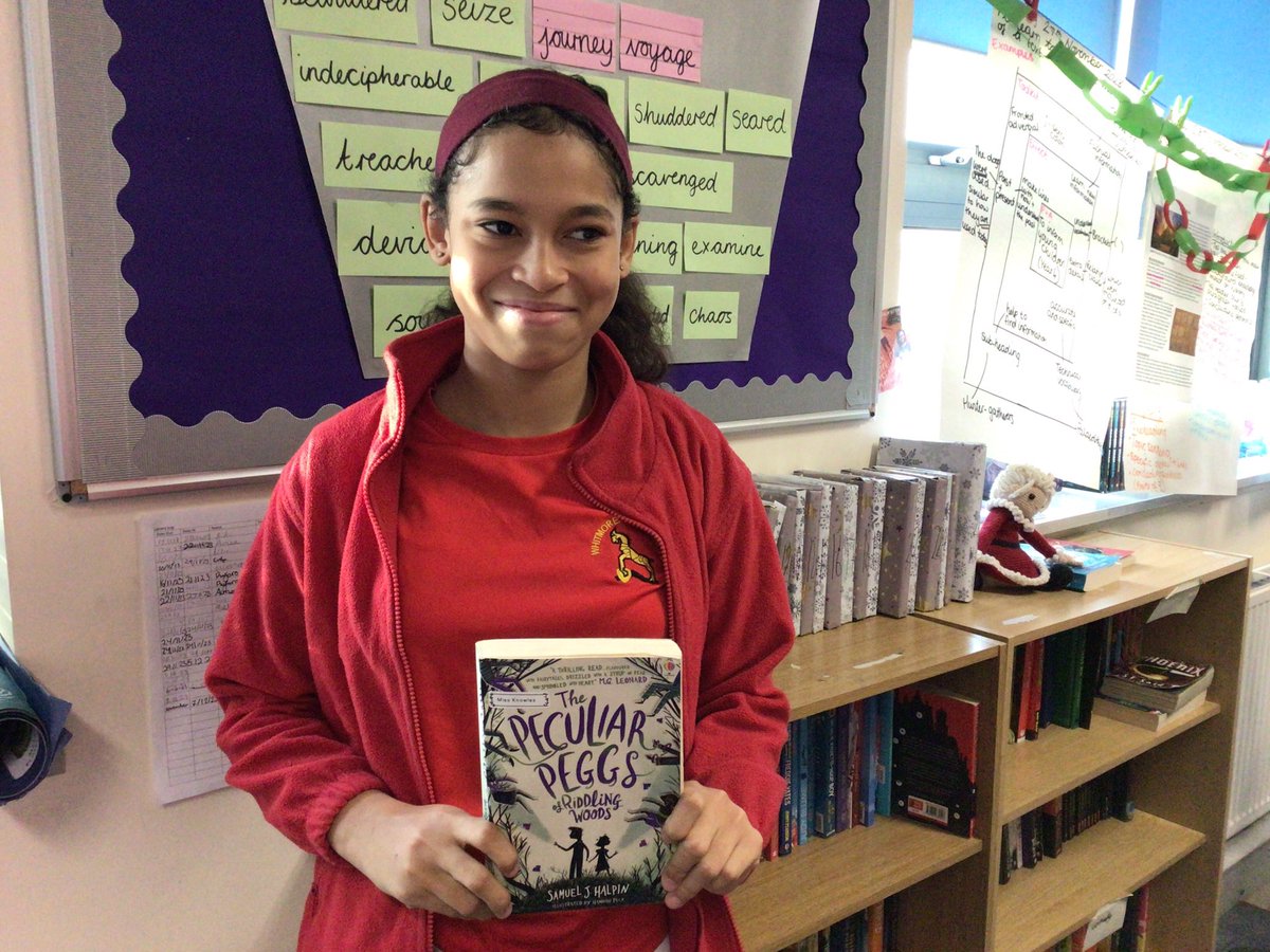 Day 8: 6 Gamma’s book advent today is The Peculiar Pegs of Riddling Wood by @samueljhalpin This class love a creepy story so this one is already been added to a lot of children’s to be read list.