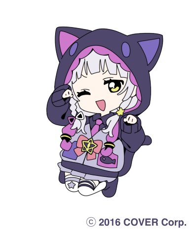 murasaki shion 1girl solo one eye closed hood white background thighhighs long sleeves  illustration images