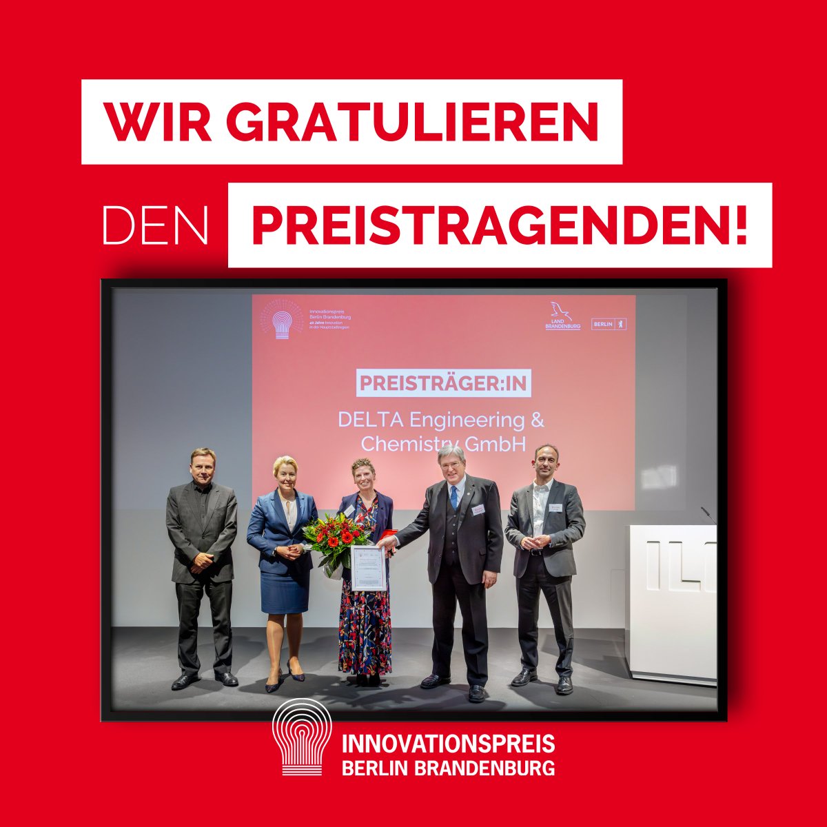 InnoPreis's tweet photo. Ein Verfahren zur Herstellung von Leichtbauteilen, bei dem nur Wasser und Sauerstoff übrig bleiben? Gibt's nicht! Und ob! 😮 Die DELTA Engineering &amp; Chemistry GmbH hat's entwickelt und wurde mit einem Innovationspreis ausgezeichnet!👏 🏆 

#innopreis  #preisträger https://t.co/5ovU6fekgR