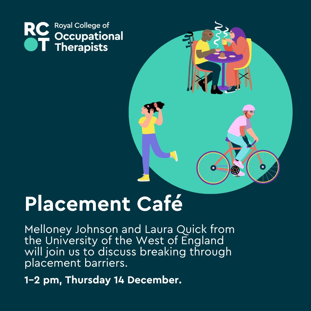 ☕ Join us for the last placement cafe of the year on Thursday, 14 December, 1–2pm. 🌟 Melloney Johnson and Laura Quick from @UWEBristol will join us to discuss breaking through placement barriers. Find out more: loom.ly/oISnxW0