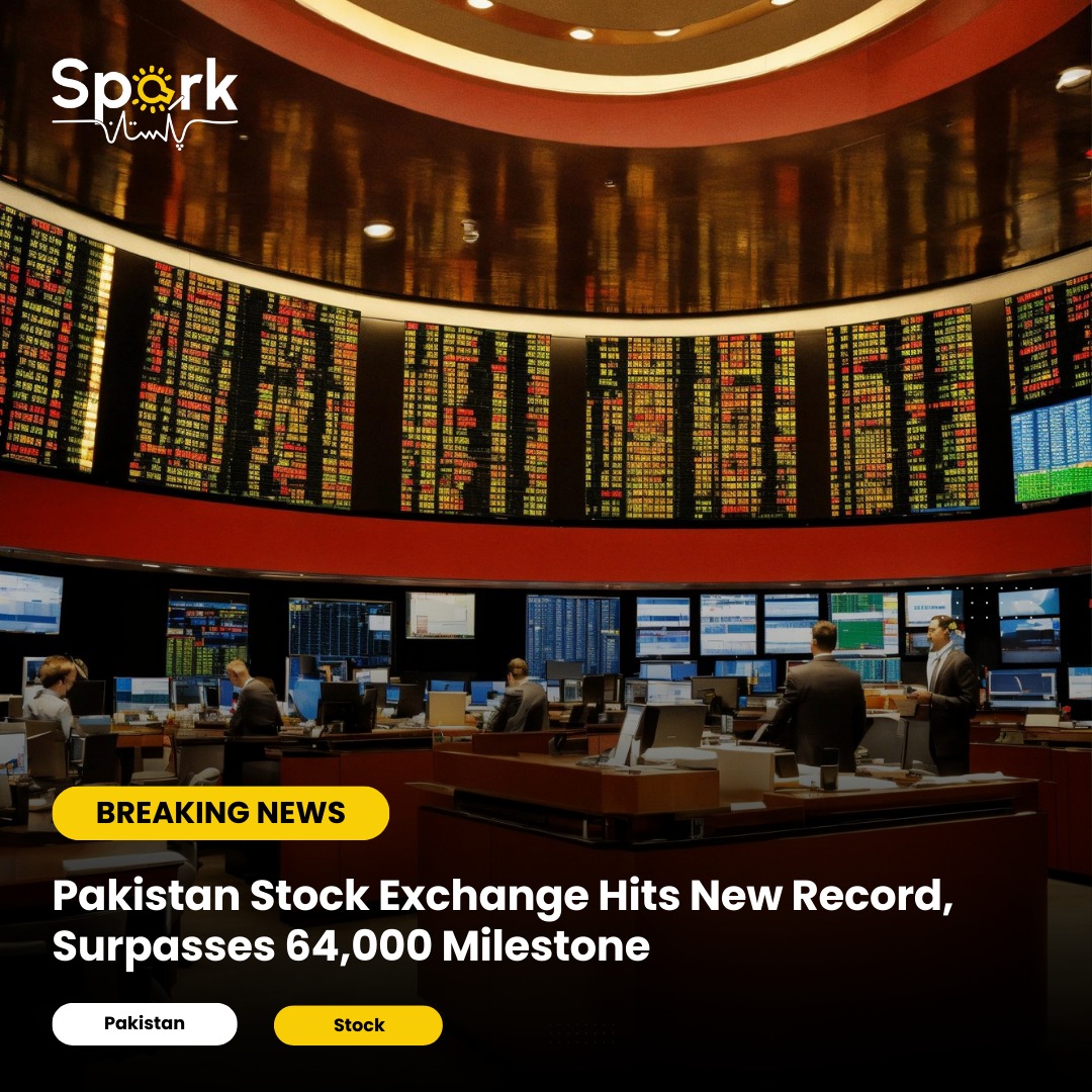 The Pakistan Stock Exchange (PSX) marked a historic achievement with the KSE-100 index soaring to an unprecedented intra-day pinnacle of 64,038.83 points.

#PSX #PakistanStockExchange #KSE100Index #Historic #Achievement #StockMarket #EconomicNews #Market #Performance