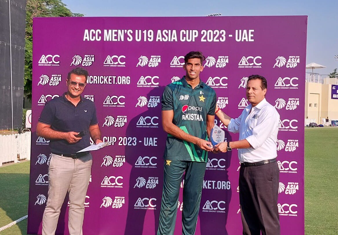 - Pakistan U19 beat Nepal in their opening #AsiaCup game. Mohammed Zeeshan bagged MoM award. Good to see you, @aliyounis83, at an international stage 👍
