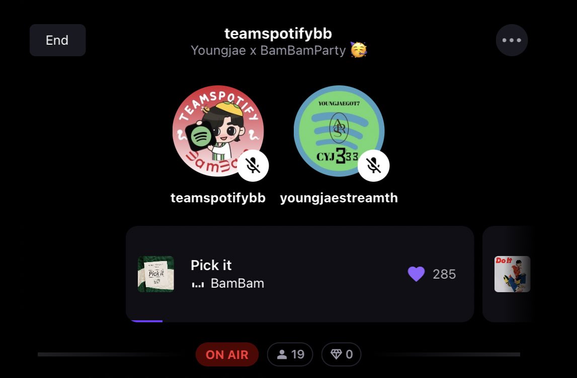 TeamSpBB's tweet photo. 🦦🐍 #YoungjaexBamBamStreamingParty เริ่มแล้วค่ะใครมี Spotify Premium เข้ามาปาร์ตี้ #JaeBam ด้วยกันนะคะ
https://t.co/DPVBTzfzFd
#BamBam #뱀뱀 @BamBam1A @BAMBAMxABYSS https://t.co/1Yy6RUPYpJ