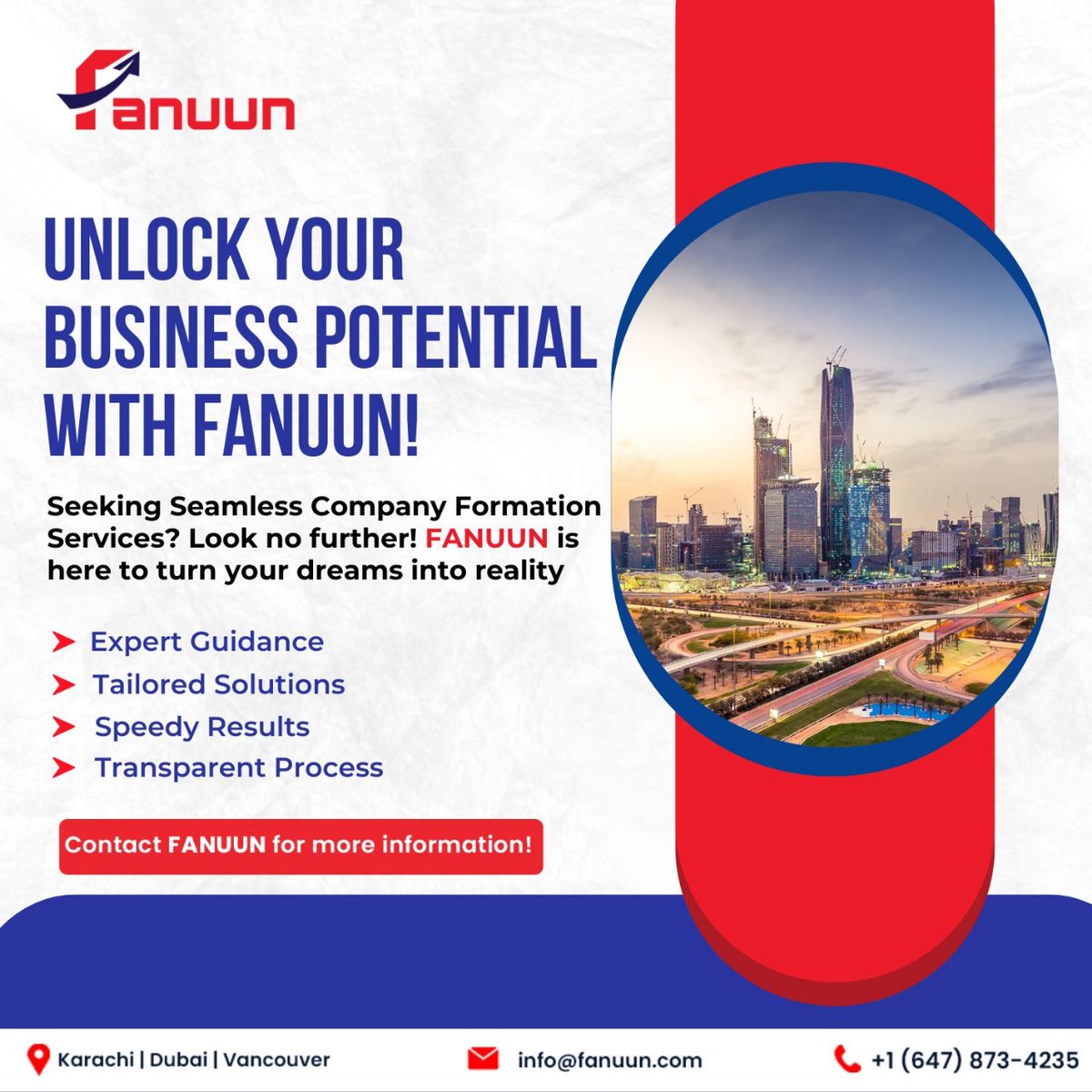 FANUUNcon's tweet photo. Transform Your Business Vision in Saudi Arabia with FANUUN 🌐💼

Embark on your entrepreneurial journey with ease through FANUUN's Company Formation Services. Set your business on the path to success in the dynamic market of Saudi Arabia.

🏢 #FANUUN #BusinessInKSA https://t.co/SaeXDF6kNq