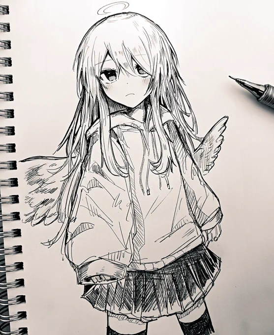 ミェミル描きました。 