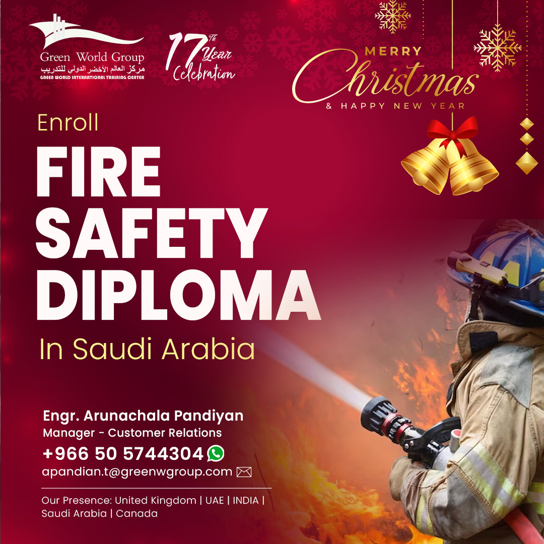 Enroll now for a brighter, safer future. #GreenWorldGroup #FireSafetyDiploma #SaudiArabiaSafety
Call: Engr. Arunachala Pandiyan|+966 505744304|apandian.t@greenwgroup.com
visit us: greenworldsaudi.com/diploma-in-fir…