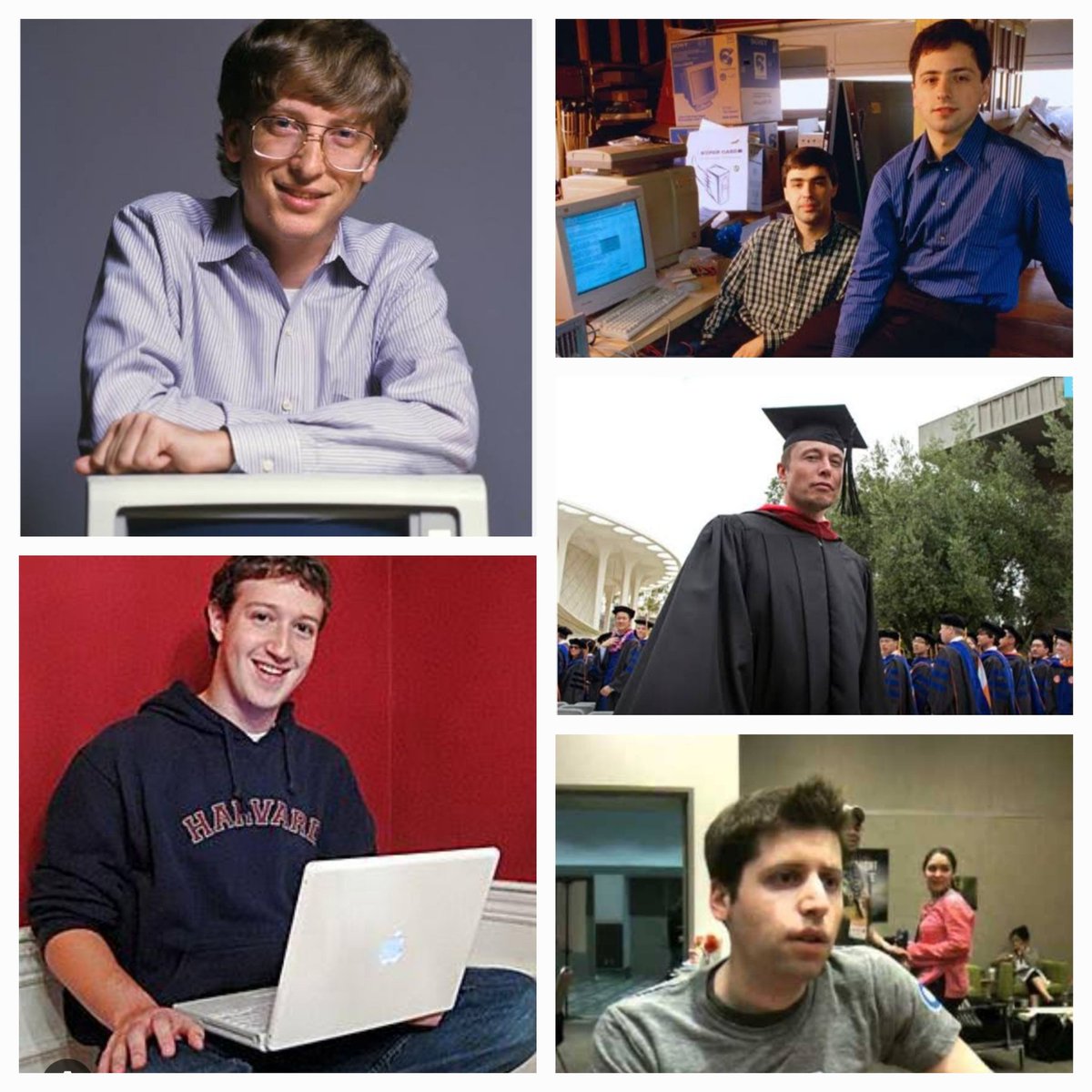 djimhotengar's tweet photo. 👉🏿 #Gates a quitté Harvard parceque so mn projet #Microsoft était déjà avancé ;
👉🏿 #Larry_&amp;_Sergey quittaient Stanford parceque leur projet #Google était avancé;
👉🏿 Marc #Zuckerberg a quitté Harvard parceque son projet #Facebook sur lequel il bossait décollait déjà ;
👇🏿 https://t.co/j0iTzKgCFD