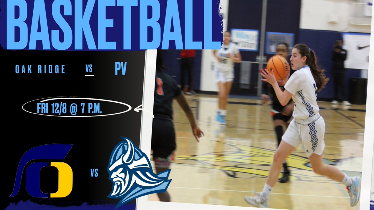 Pleasant Valley Girls Basketball (5-2) will battle Oak Ridge (4-1) on the hardwood tonight at 7 p.m. in the Folsom Tournament. Play hard, play smart, play together the Viking Way ladies! LET'S GO! #hornsup