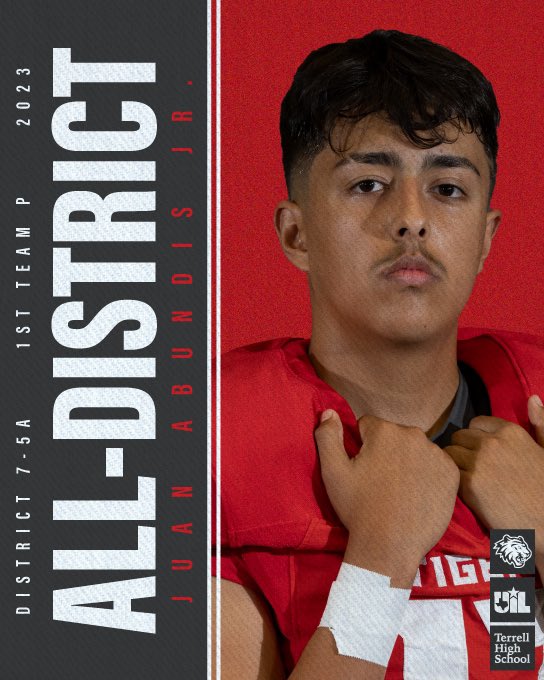 Terrell Tigers Football (@terrelltigerfb) on Twitter photo 🚨Congratulations to <a href="/Jabundis07/">Juan Abundis</a>
for being selected as District 7-5A 1st TEAM🏈👏🏾!
#TigerTOUGH🐅
#ba🐅
#TTP 🚨Congratulations to <a href="/Jabundis07/">Juan Abundis</a>
for being selected as District 7-5A 1st TEAM🏈👏🏾!
#TigerTOUGH🐅
#ba🐅
#TTP
