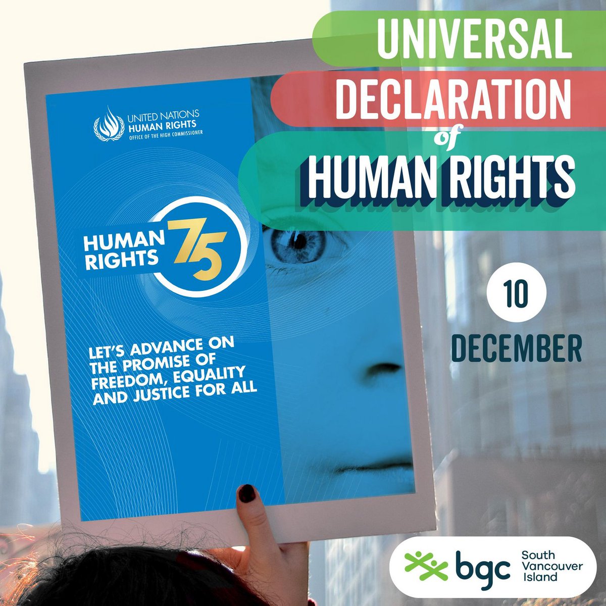 BGCSVI's tweet photo. Sunday is #HumanRightsDay. This year's theme is "Freedom, Equality and Justice for All" — a reminder why every day, BGC advocates for children and youth. https://t.co/XZZhACUxmI