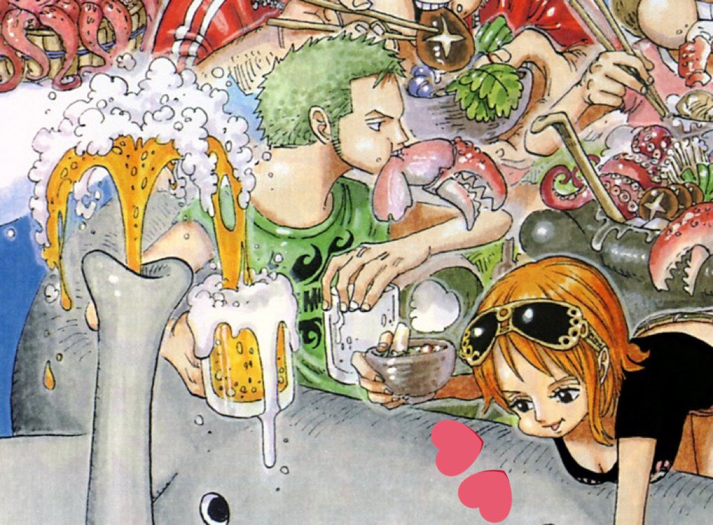 trrrrav__'s tweet photo. love when oda draws zoro holding three things when he’s not using his swords https://t.co/AbgL2OPL8Q