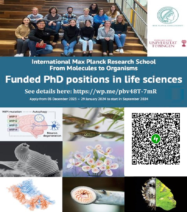📌 Several PhD Fully Funded Positions in Life Sciences at The International Max Planck Research School "From Molecules to Organisms🌱🧬🦠🔬🧑‍🔬🧪" in Germany  🇩🇪... Please share and spread the word! For details visit: wp.me/pbv48T-7mR