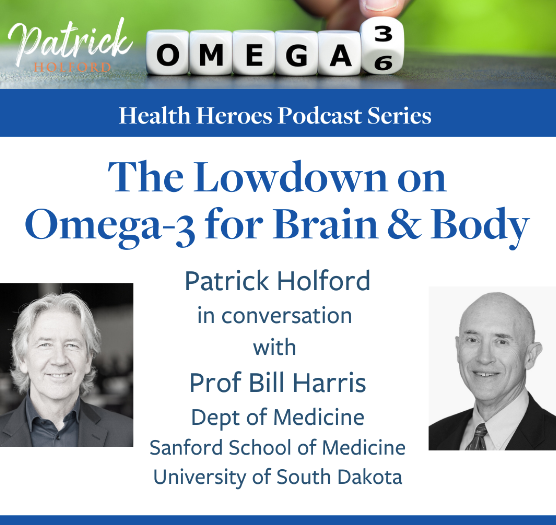 @OmegaQuant's / @FARIomega3's Dr. Bill Harris was a recent guest on @PatrickHolford's podcast where they discussed his new research on the #Omega3Index and #Alzheimers and dementia risk. Listen: patrickholford.podbean.com