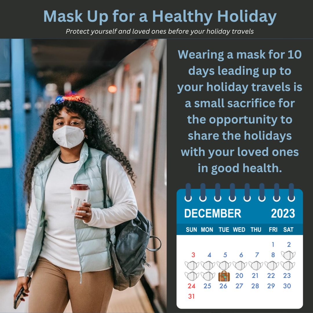 10 days of masking = healthy holidays! ❤️
Protect yourself and your loved ones from COVID-19. #MaskUpForTheHolidays #HealthyHolidays #rootsempowers #communityhealing