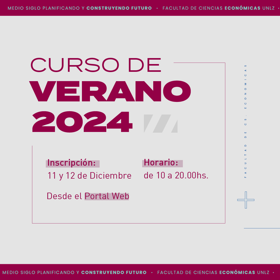 economicas_unlz's tweet photo. ⚠INFORMACIÓN IMPORTANTE⚠
🔺Curso de Verano 2024
📍 Inscripción: 11 y 12 de diciembre, a través del Portal Web de Alumnos.
📍 Cursada: desde el 1 de febrero al 15 de marzo.
🔸Más información en el siguiente carrusel.
#celomas #50economicas #economicaslomas #cursodeverano2024 https://t.co/aWvTc7UCIi